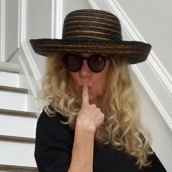 Straw Hat, Black and Brown, Like New, OS, $29 - Picture 5 of 9